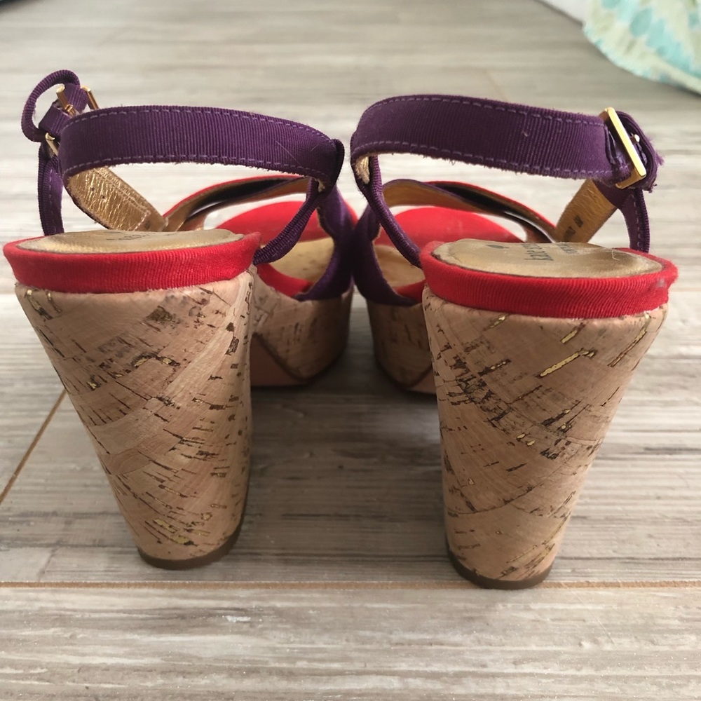 Kate Spade Penny Cork Wedge Sandals Shoes - Picture 7 of 8